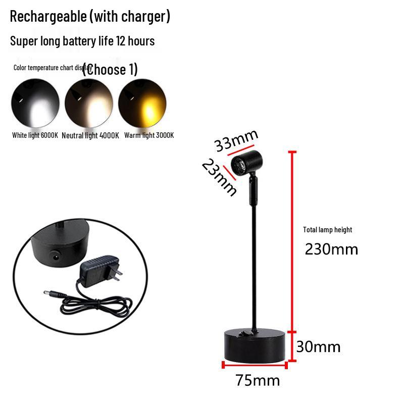 Wireless Jewelry Display Spotlight with Battery