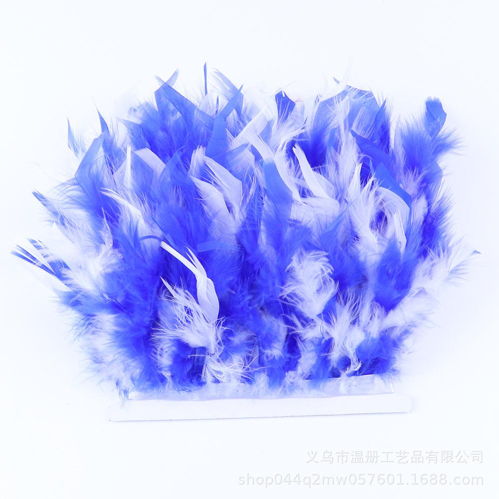 Two-Color Mixed-Color Fire Piece Cloth Edge 10-15Cm Barbie Doll Diy Material Color Turkey Feather Cloth Tape