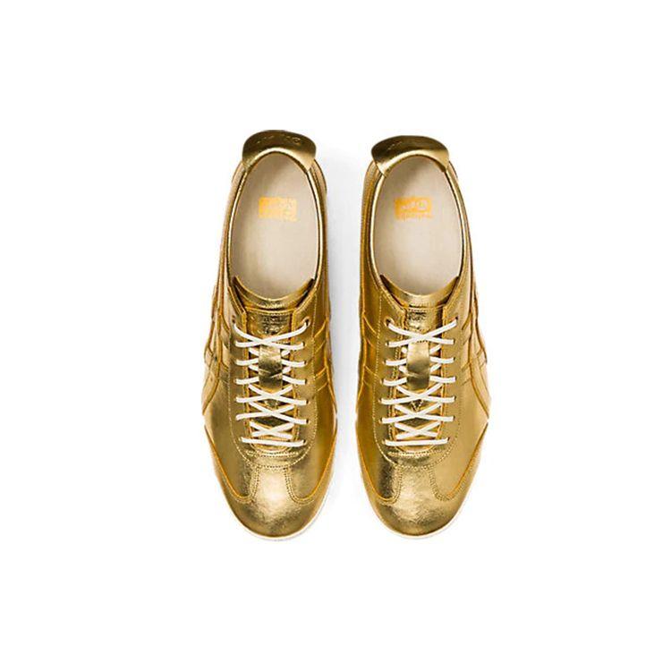 ONITSUKA TIGER Mexico 66 Sd Suede Retro Sports Slip Resistant Durable Lightweight Low Top Casual Shoes Unisex Casual Shoes Gold 1183A740-200