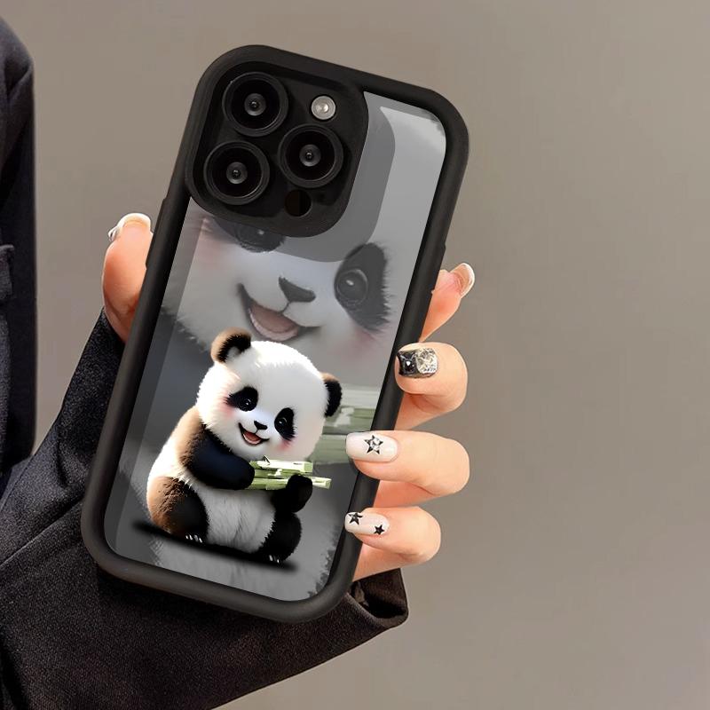 Cartoon Cute Panda Phone Case For IPhone 17 Air 16 Pro Max 15 14 13 12 11 Plus Protective Shockproof Funda Soft Trendy Cover