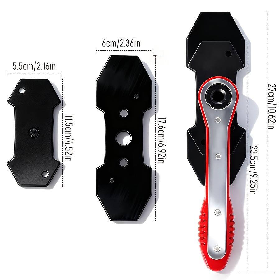 Quick Ratchet Brake Piston Wrench Extender 360° Rotating Caliper Tool with 4 Hooks Universal Auto Repair Tool