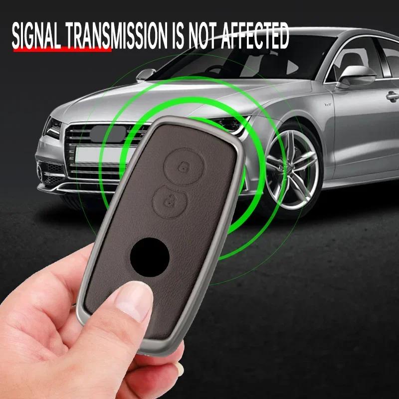 Interior Mouldings Car leather zinc alloy key case For Suzuki S-Cross eitrga Swift car key chain metal key Shell interior decora