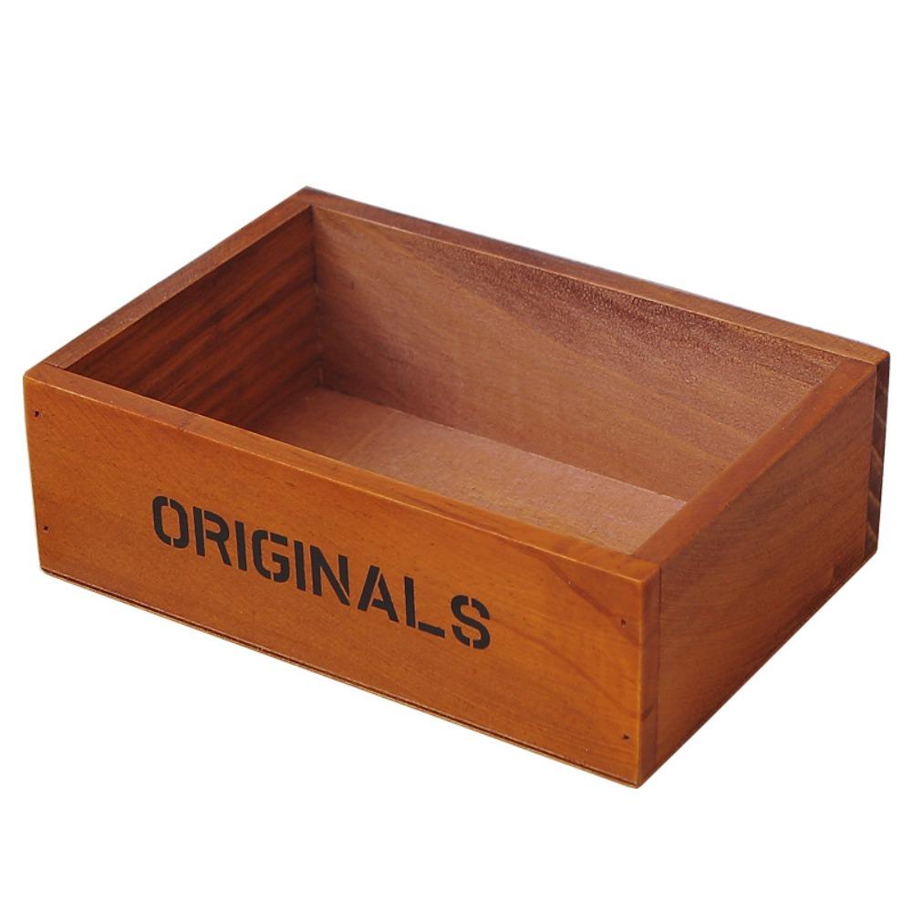 Rectangular Jewelry Box Wooden Storage Bin Large Capacity Cosmetics Box  Dessert