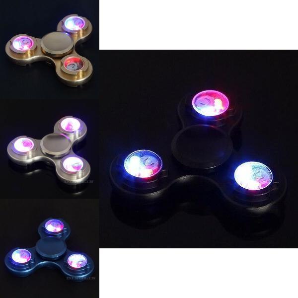 Timeless Design Led Light-up Flashing Fidget Tri-spinner For Anxiety And Stress Relief