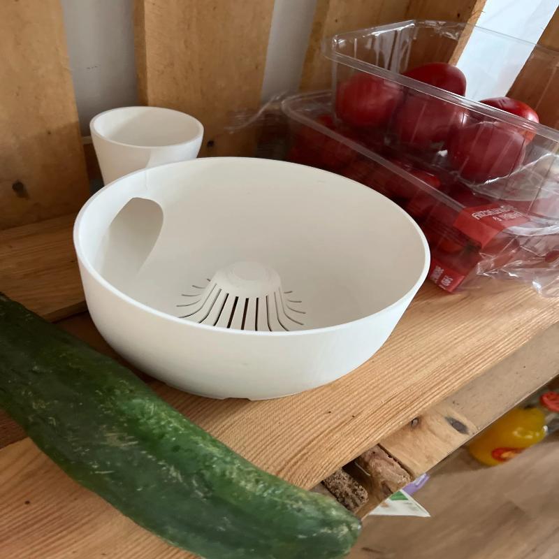 Portable Fruit Wash Bowl Vegetable Washer 3D Printing Food Washing Spinner Automatic Cleaning Machine For Kitchen Draining