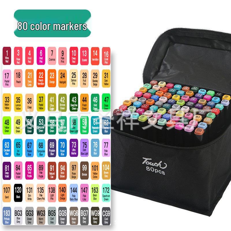 Double-Tip Quick-Drying Watercolor Markers, 48 Colors, Large Capacity for Students