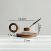 Creative Wooden Handle Glass Mug Solid Wood Coaster Breakfast Cup Oat Cup Milk Cups Coffee Mug Household Water Cups Tea Cup