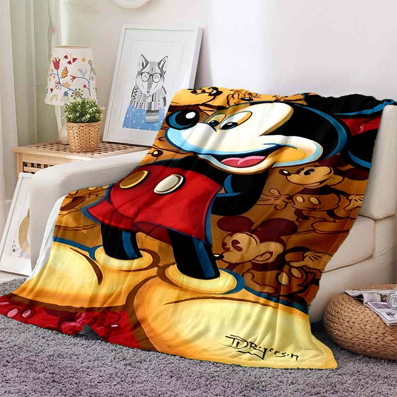 Cartoon Mickey Minnie Mouse Blanket Soft Warm Flannel Throw Fluffy Bed Blanket New Born Winter Blanket Luxury Gifts