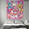 Pretty Cure Wall Tapestry Aesthetic Wall Hanging Printed Fabric Blanket Decorative Tapestries for Bedroom Living Room Home Decor