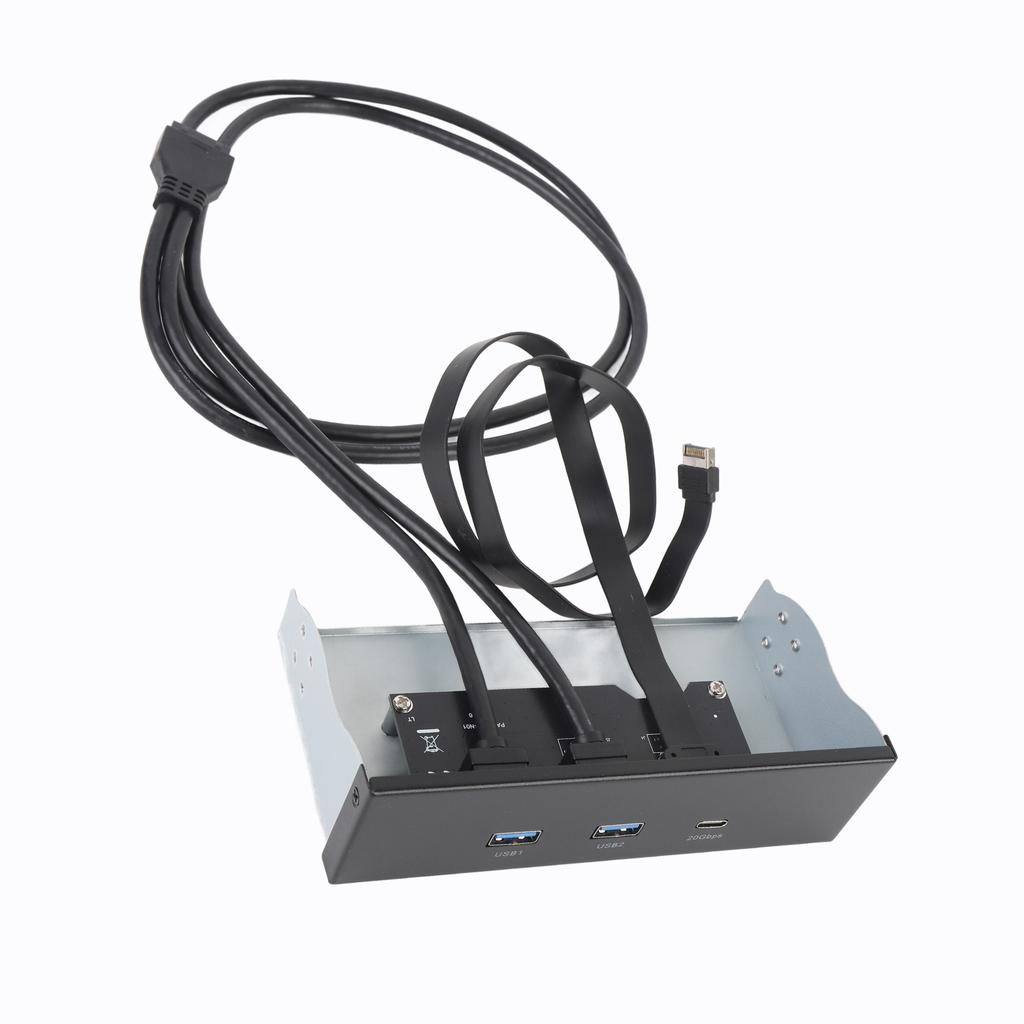 USB Front Panel Hub GEN2x2 USB A TYPE C 3 Ports 5.25 Inch 19 Pin 20Gbps Optical Drive Extension Panel for PC Computer