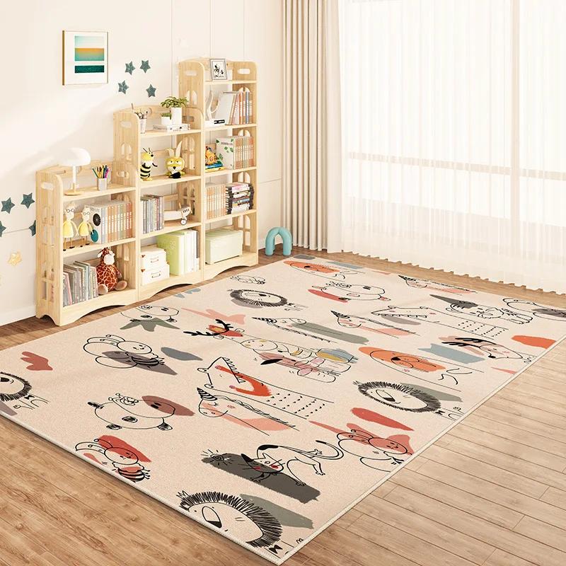 Cartoon Living Room Rug Children's Room Bedroom Soundproof Floor Mat Crawl Mat Play Mat Non-Slip Carpet Home Decor