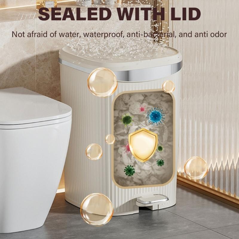 Pedal Waste Can for Effortlessly Refuse Handling, Step Trash Can for Busy Homemakers and Professional Garbage Bin
