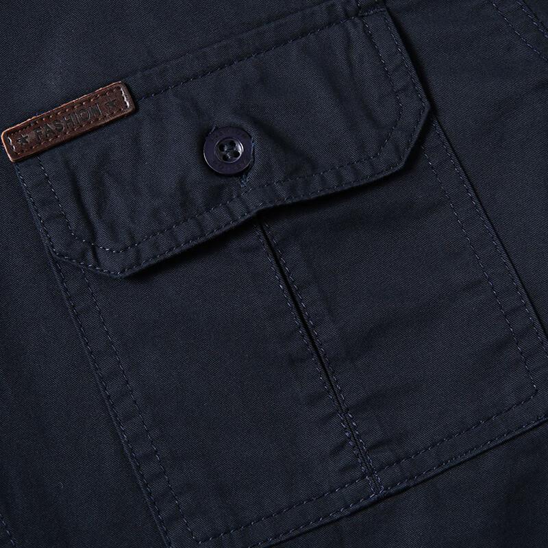 Men's Plus Size Cotton Long Sleeve Workwear Shirt