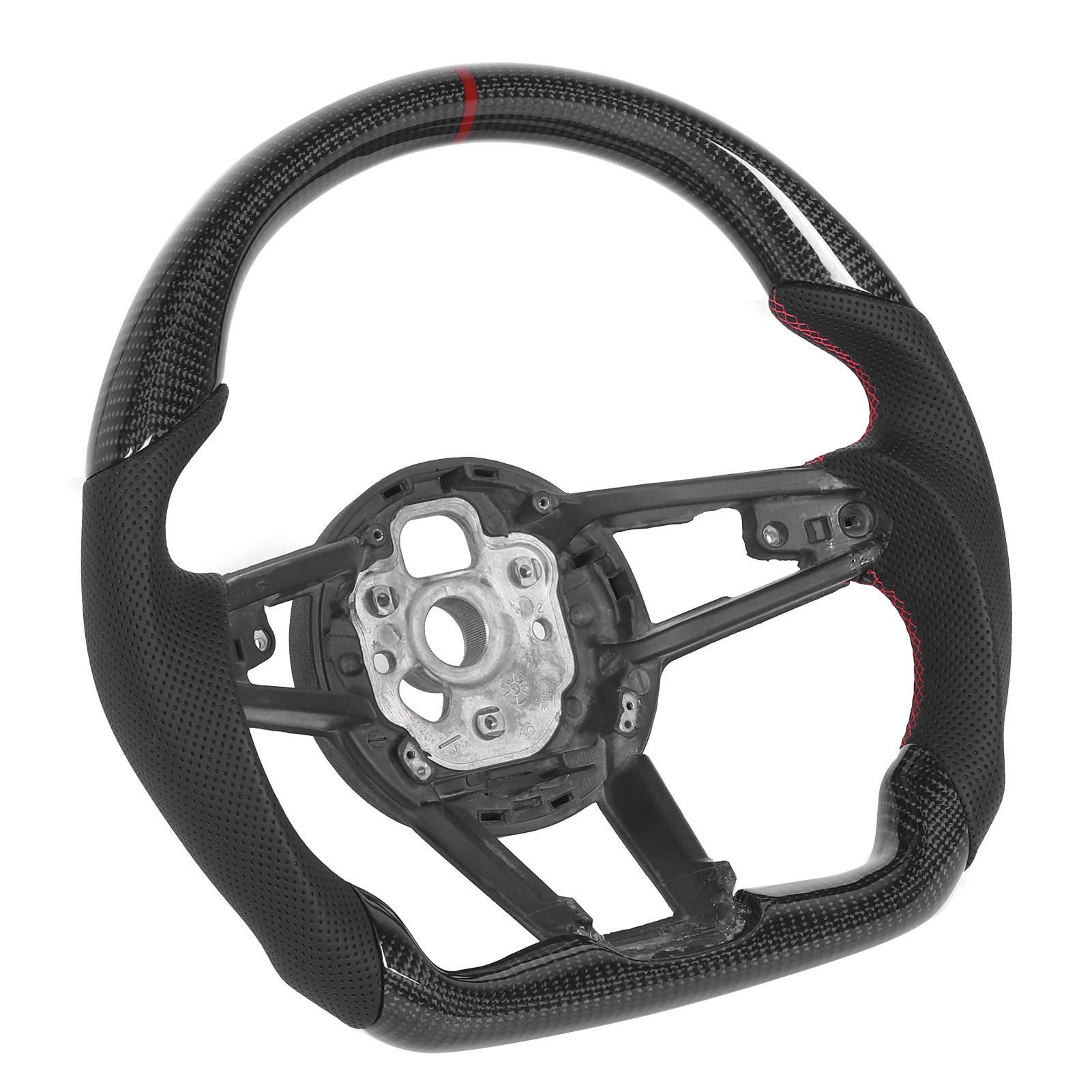 

Carbon Fiber Steering Wheel Nappa Perforated Leather Fit for R8 MK2 TT TTS TTRS MK3 2015+