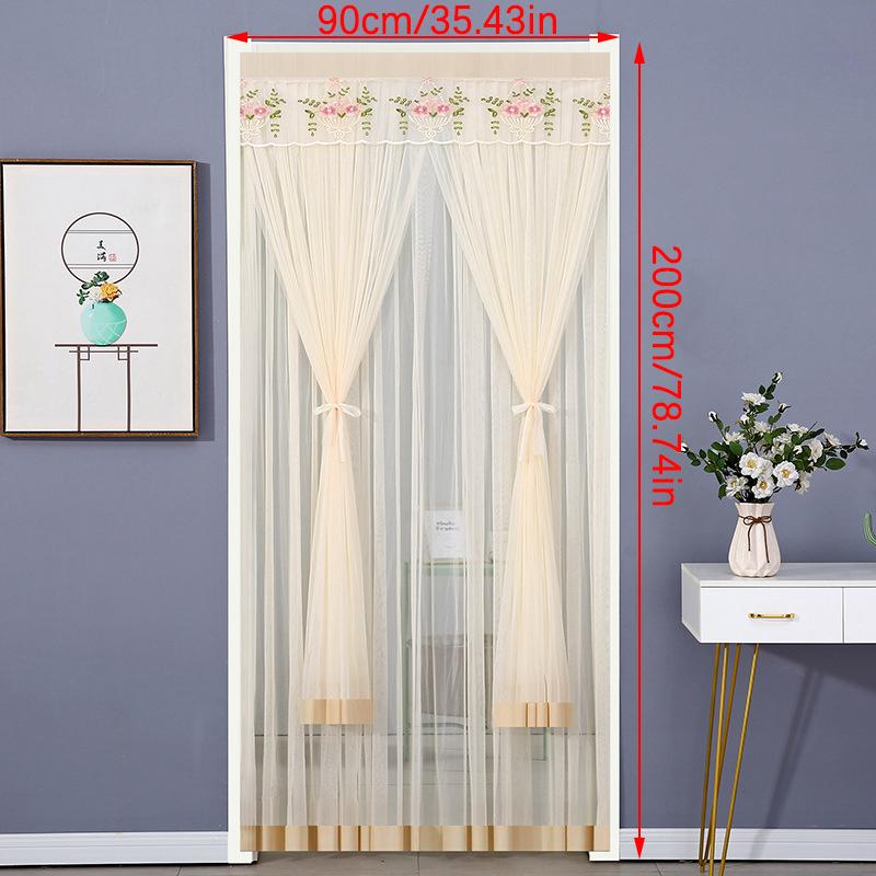 90*200CM No Punching Screen Door Curtain Anti Mosquito Insect Fly Bug Automatic Closing Household Ventilation Door Curtain