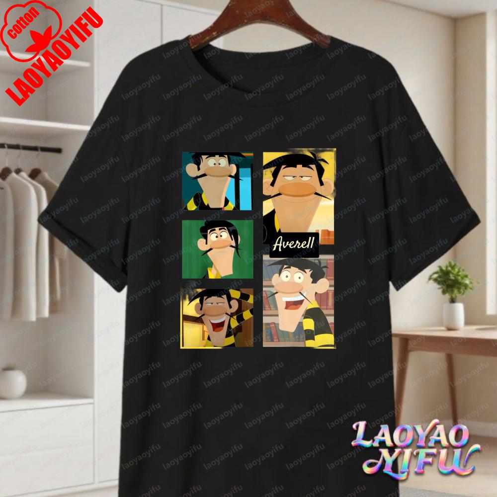 Averell Lucky Luke Character Graphic TShirt Nostalgic Cartoon Unisex Cotton Tee Vintage Classic Trend Streetwear Unisexs Clothing