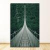 Skandinávská scenérie Příroda Nástěnná umělecká reprodukce Malba Severská dekorace Les Vodopád Most Krajina Obraz