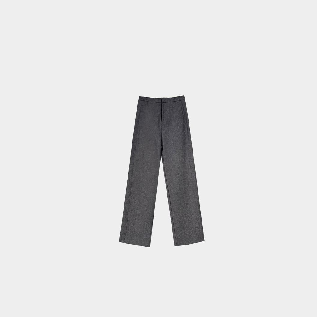Word-of-mouth waist pants custom-woven and dyed Tencel wool anti-wrinkle narrow version straight wide-leg pants 1116 spring commuting versatile models