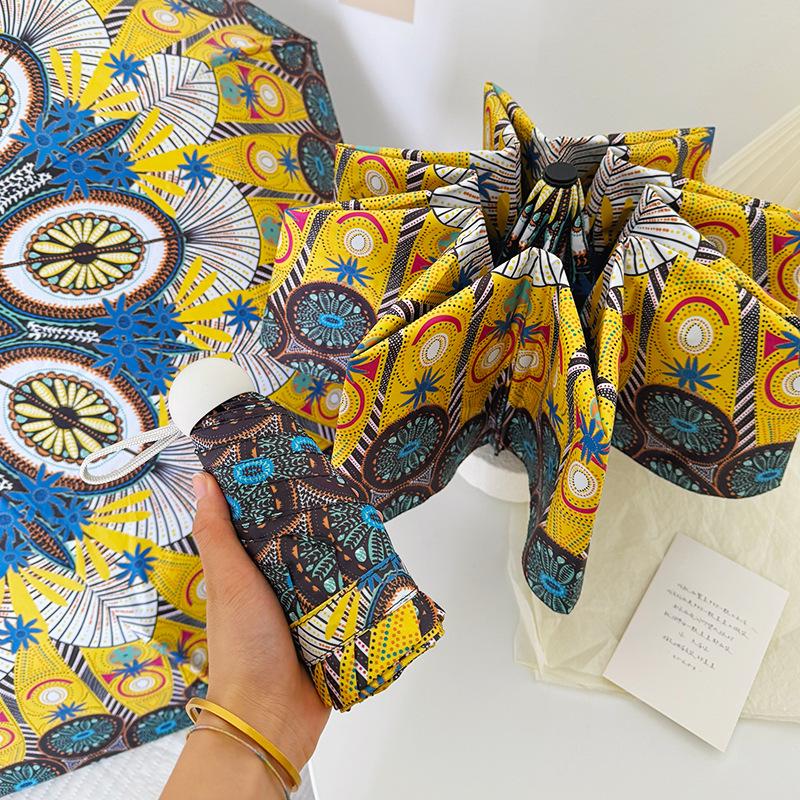 Women's Dual-Use Parasol: Automatic, Sunshade & Rain Umbrella with Black Glue Sunscreen, Foldable, Japanese & Korean Style