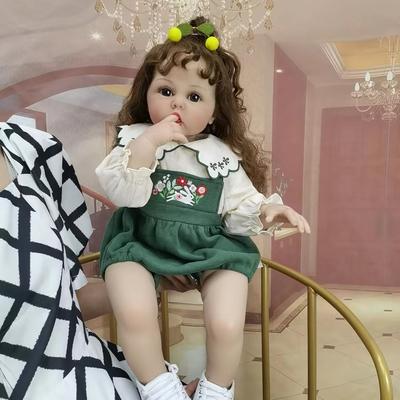 Lebensechte 60 CM 3D Farbe Haut Silikon Stoff Körper Reborn Baby Puppe Für Mädchen Kunst Bebe Mit Blutgefäße Handgemachte kleinkind