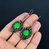 Green Copper Turquoise Earrings, 999 Copper Wire Wrapped Gemstone Jewelry, Handmade Earrings Amazing Jewelry, Gift For Her