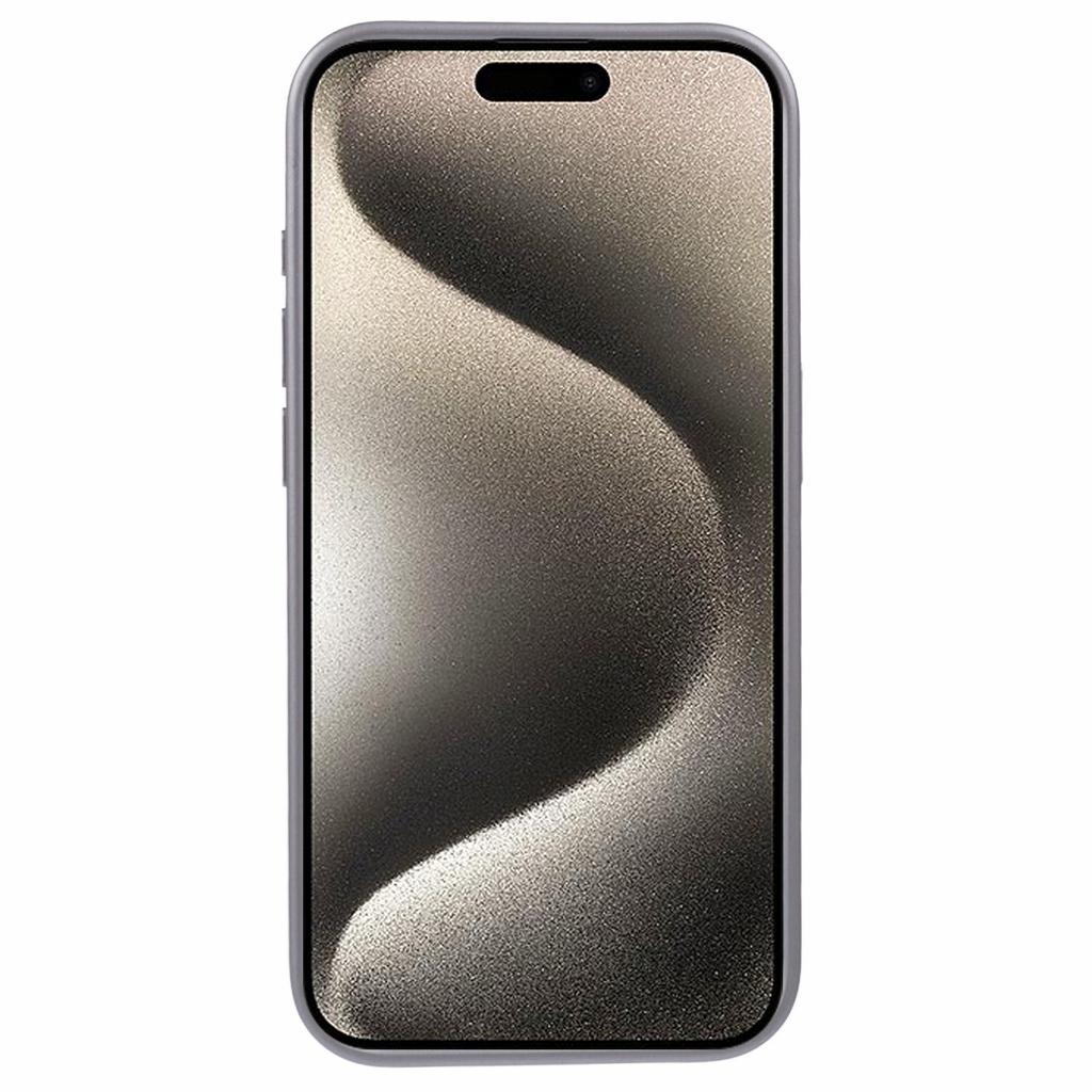 For iPhone 15 Pro Case Geometric Line Leather+PC+TPU Phone Cover