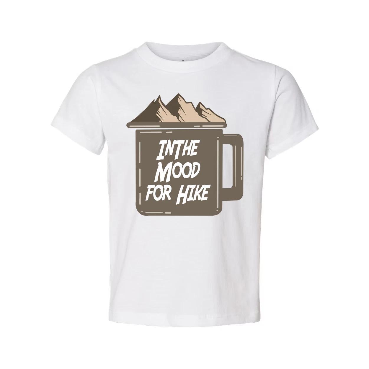 

Unisex Outdoor Graphic Tee With Mountain Mug Artwork And In The Mood For Hike Qu S