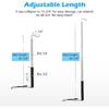 Manual RV Awning Rod Opener Easy Reach Telescopic Puller 13-3/4" To 44-3/4" Stainless Steel Silver & Black - 1pack