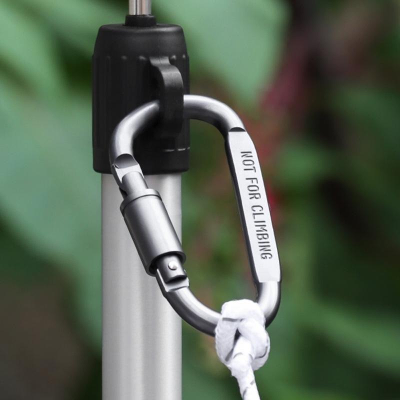 4 Stück Aluminiumlegierung Verriegelungskarabiner Feder-Schnapphaken D-Ringe Verriegelungskarabiner für Outdoor, Camping, Wandern, Angeln