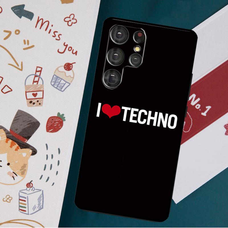 Techno Music Case For Samsung Galaxy S23 S21 S22 Ultra Plus S20 FE Note 20 Note 10 S8 S9 S10 Plus Cover