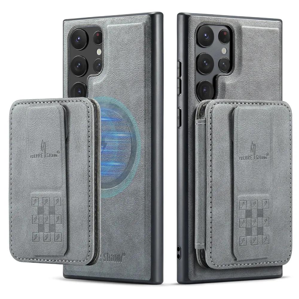 2 In 1 Detachable RFID Blocking Card Slot Wallet Case For Samsung Galaxy S24 Ultra S23 FE S22 Plus+ Shockproof PU Leather Cover