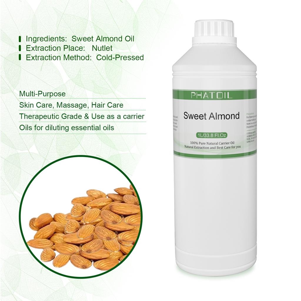 PHATOIL 1000ML/33.8FL.OZ Carrier Oil for Body Massage Hair and Skin Care, Rosehip Olive Avocado Jojoba Oil Healthy Care