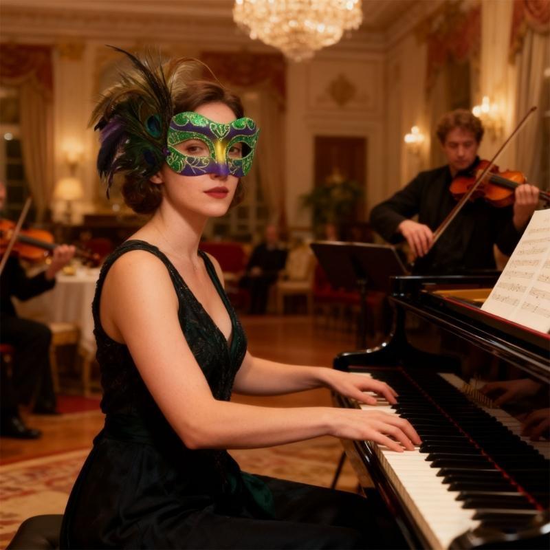 10 sets of carnival full-face mask painting kits, handheld rod-shaped bead chains, paired Sequineded spherical decorations,