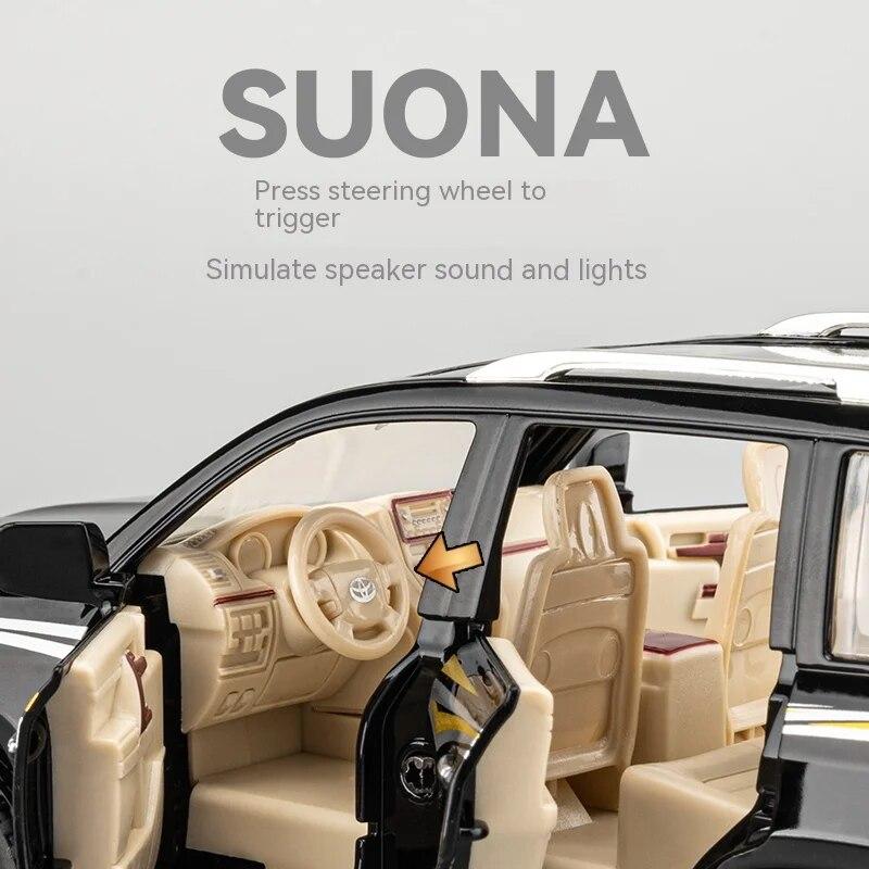 1/24 Toyota Land Cruiser Model, Premium Collectible for Auto Fans, Ideal for Display or Gifting