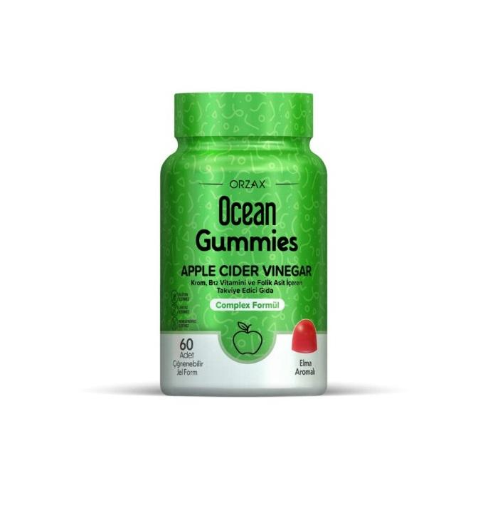 Orzax Ocean Gummies Apple Cider Vinegar 60 Chewable Gel Form