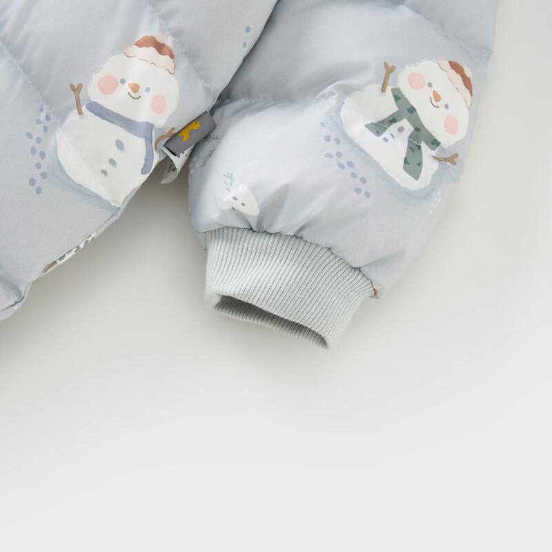 TONGTAI Baby Unisex Hooded Down Snowsuit