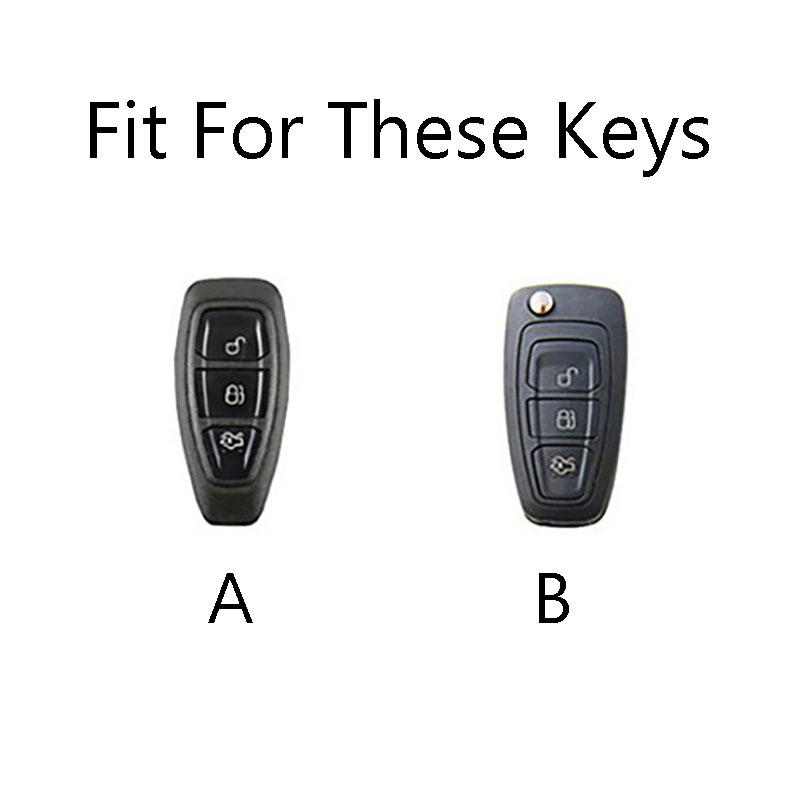Zinc Alloy Car Key Case Cover fob for Ford Focus 3 4 ST Mondeo MK3 MK4 Fiesta Fusion Kuga 2013 2014 2015 2017 Accessories