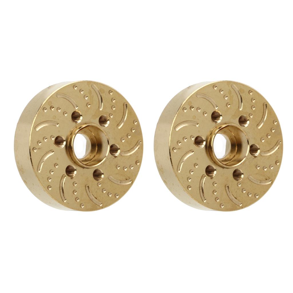 2Pcs Brass Wheel Weights 1.9 2.2in RC Crawler Car Hex Hub Adapter Model Upgrade Parts