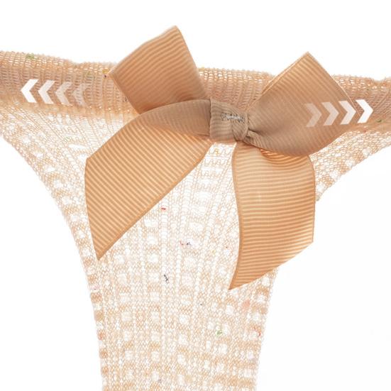 1 Pair Baby Cotton Mesh Socks with Butterfly Bow Thin Summer Crew Socks Breathable Seamless Knee-High Socks for Newborns Girls