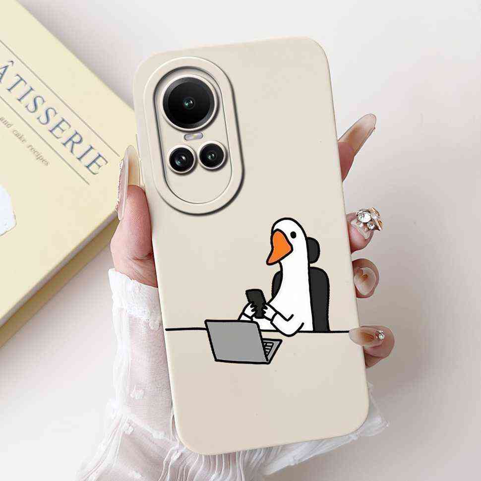 For Oppo Reno10 5G CPH2531 Case Luxurious Rose Cute Rabbit Soft Silicone Cover For Reno10 Pro 5G CPH2525 6.7" Global Phone Shell