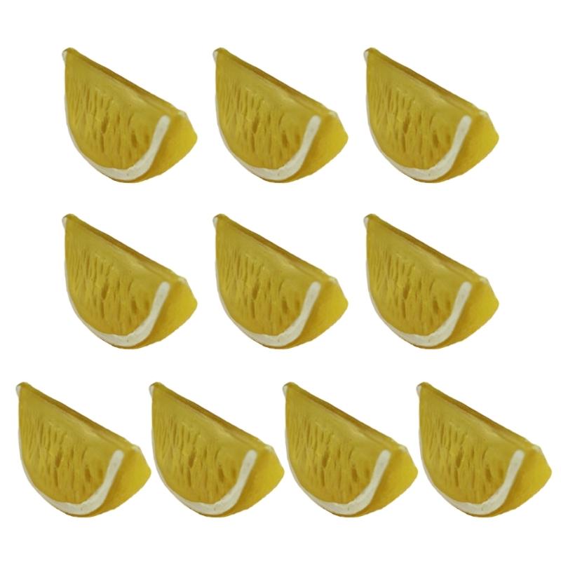 Set of 10 Artificial Lemon Block Lemon Model for Photography House Kitchen Plastic Fruit Fun and Natural Beauty