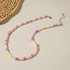 1PCS New Candy Colored Bead Necklace, Sweet and Cute for Women, Suitable for Daily Wear and Gatherings