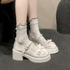 Fashion Shoes for Women 2025 Hot Sale Elastic Band Women's High Heels Fashion Butterfly-knot New String Bead Best Seller High Heels