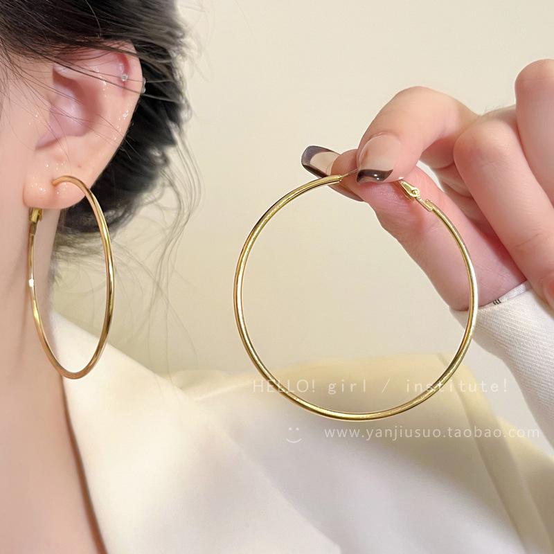 2025 Trendy 925 Silver Hoop Earrings: High-End European & American Style for Women