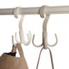 Cloth Rack Tie Holder Shelf Storage 4 Hook Rotating Four-claw Hook Plastic Hanger Multifunction