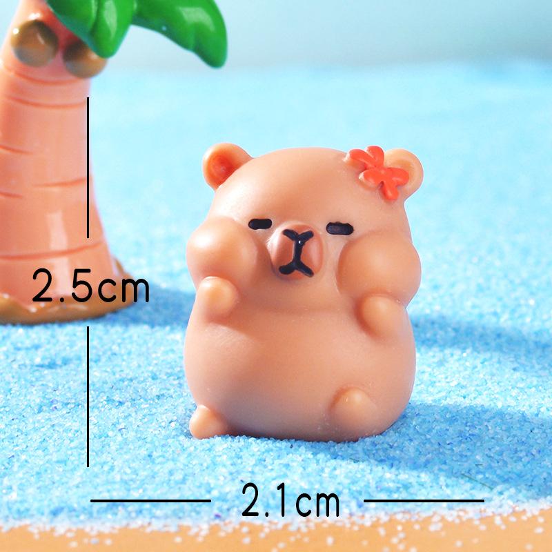 Ornamental Garden Resin Small OrnamentsSummer Capybaras Fish Tanks Aquarium Decoration Accessories