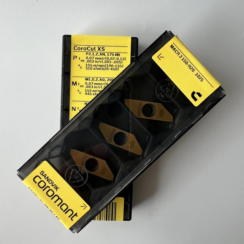 SANDVIK / MACR3150-R20 1025 / Industrial indexable Carbide Inserts 10 Pcs
