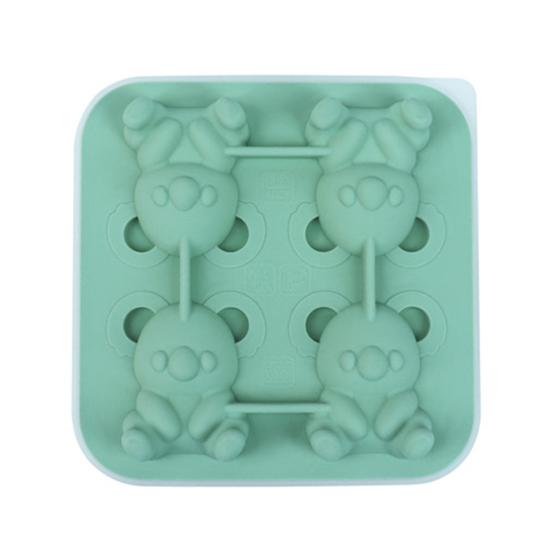 Formička na led ve tvaru koaly 4-dutá silikonová forma na čokoládu a dorty bez BPA výrobník ledu ve tvaru koaly na koktejly a nápoje