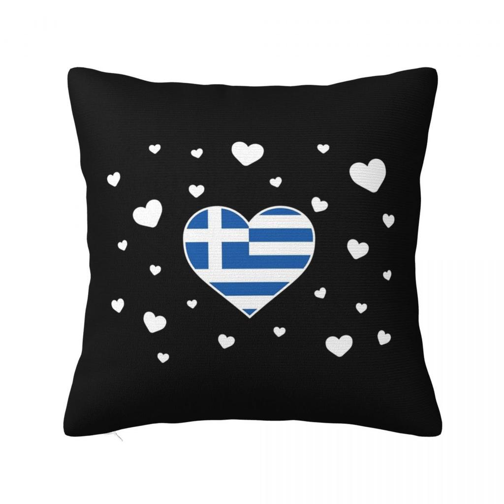 Athens Greece Flag Square Pillowcase Cushion Cover Pillow Case Throw Pillow Cover for Home Sofa Living Room
