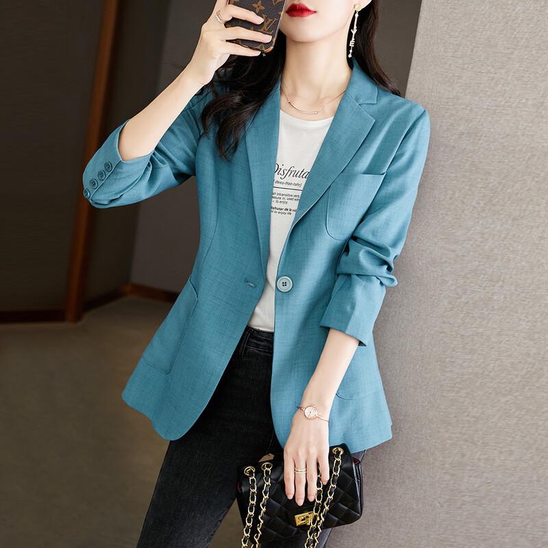 Srcr Women s Mid-Length Belted Suit Jacket L